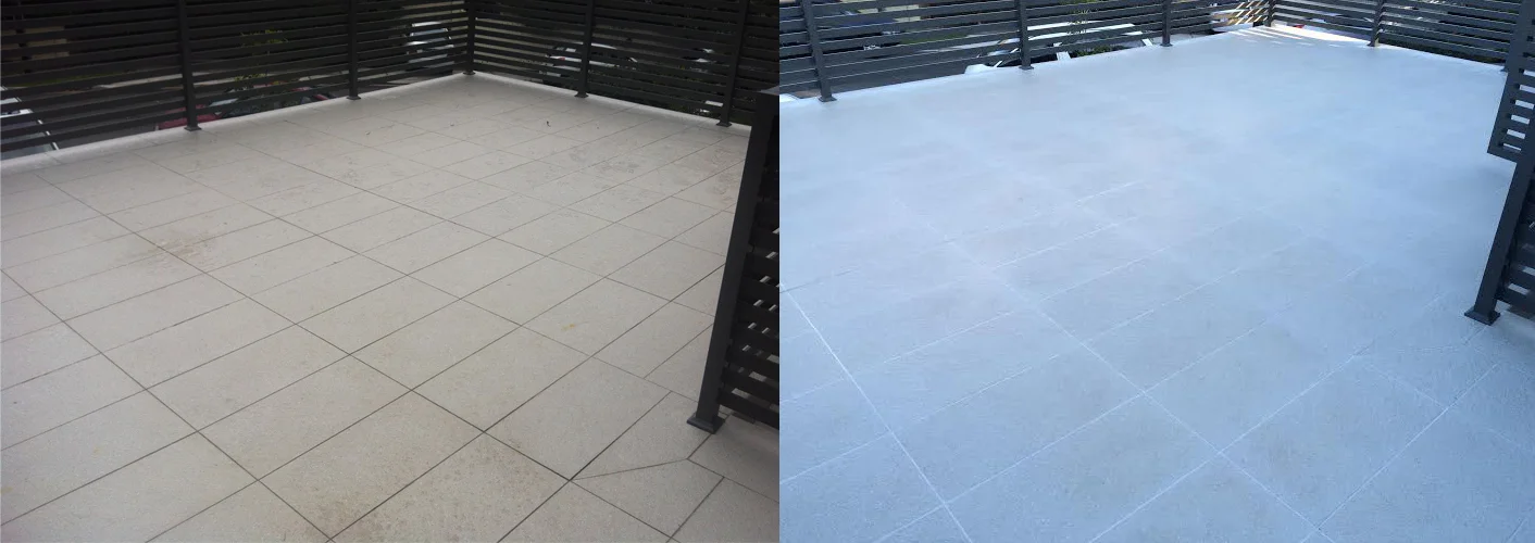 Leaking Balcony Sealed with epoxy grout