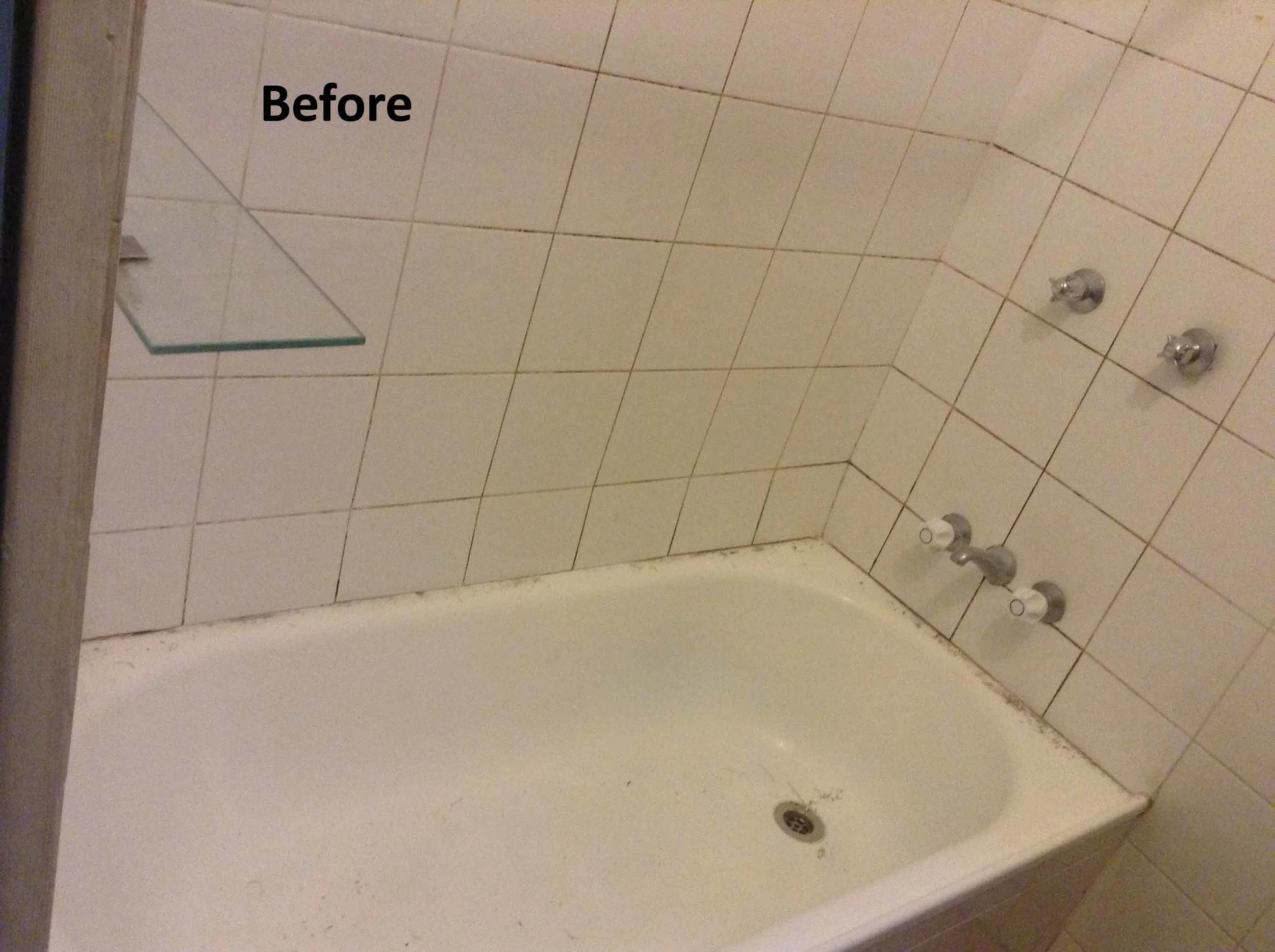 Leaking Shower Bath, Before shower repair.