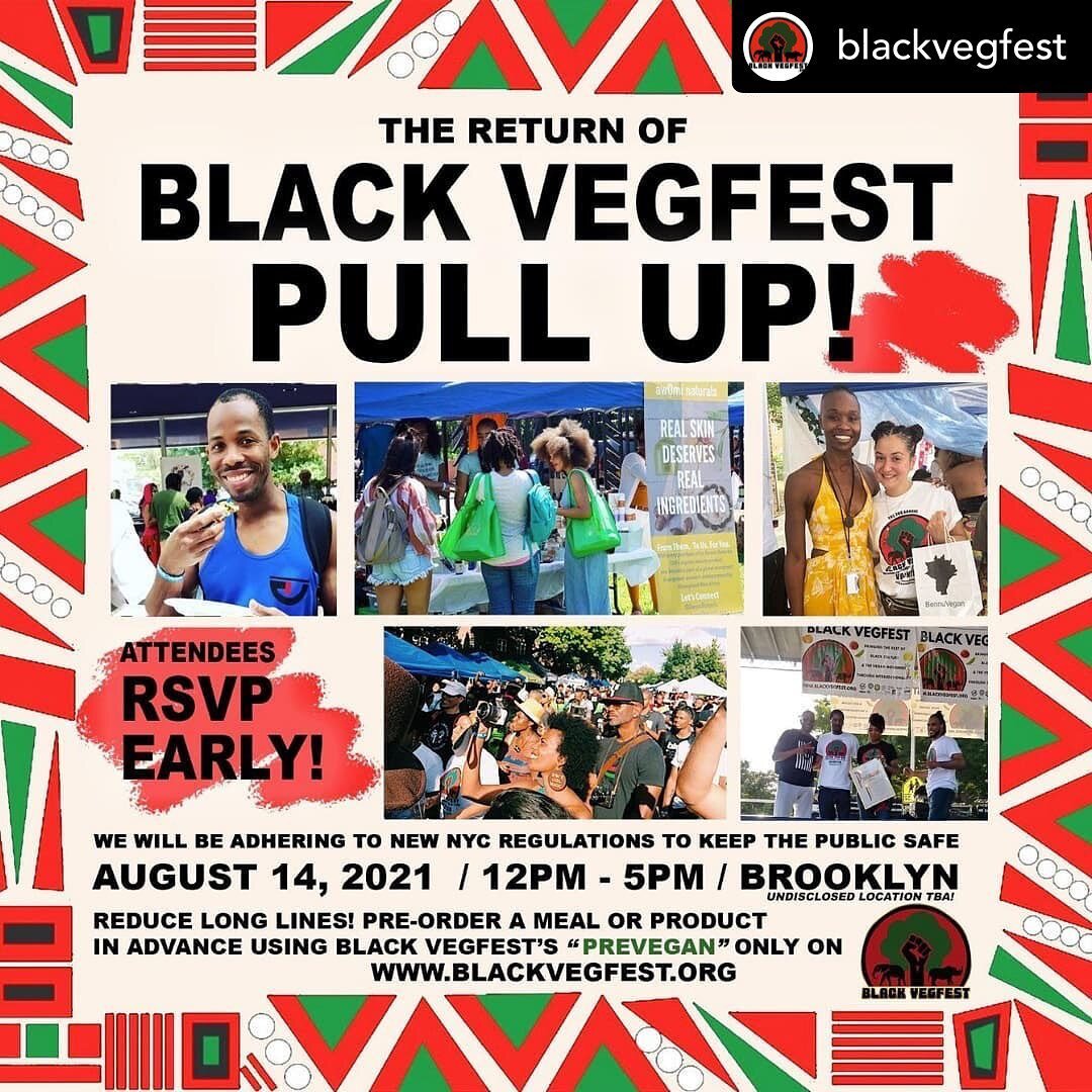 The  incredible event, @blackvegfest - is back! If you have not been before: go! See post details and follow their page to attend and also, volunteers needed! You&rsquo;ll have a great time either way! ✨🌟✨ Posted @withregram &bull;&bull;&bull;&bull;