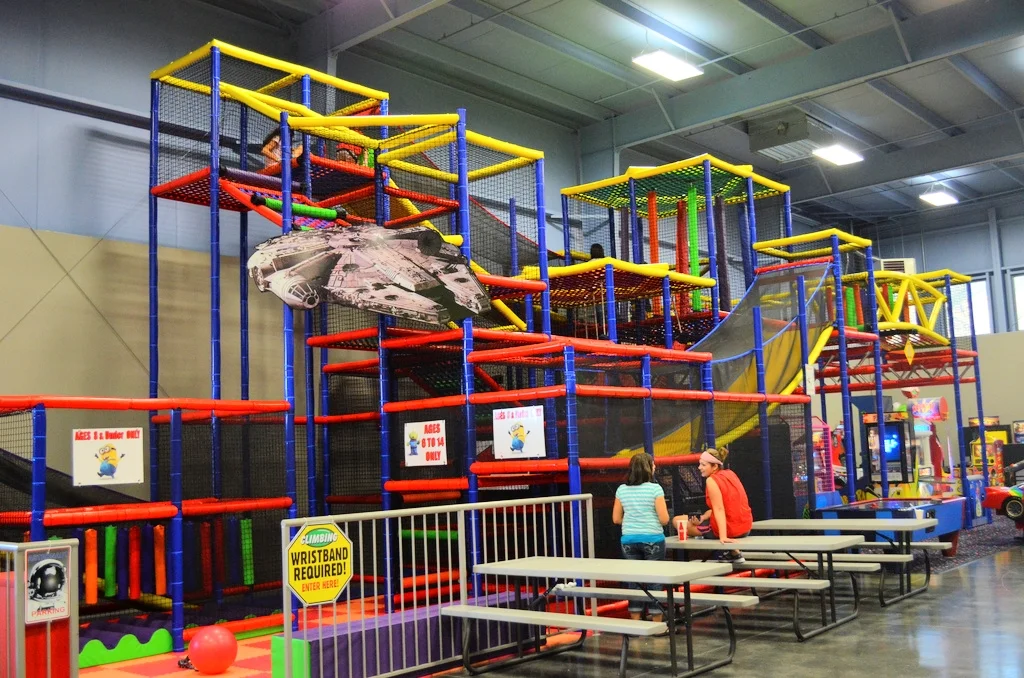  three story climbing gym at classic fun center 