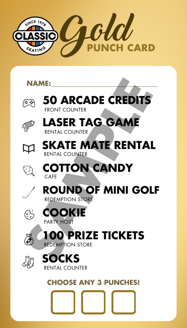 Gold Punch Card