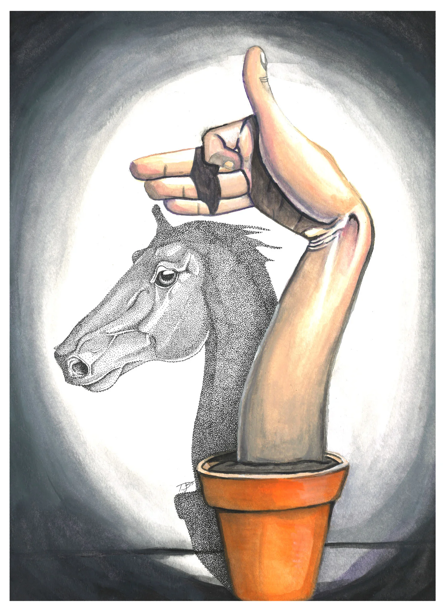 "Hand! Shadow horse puppet!" he demanded.