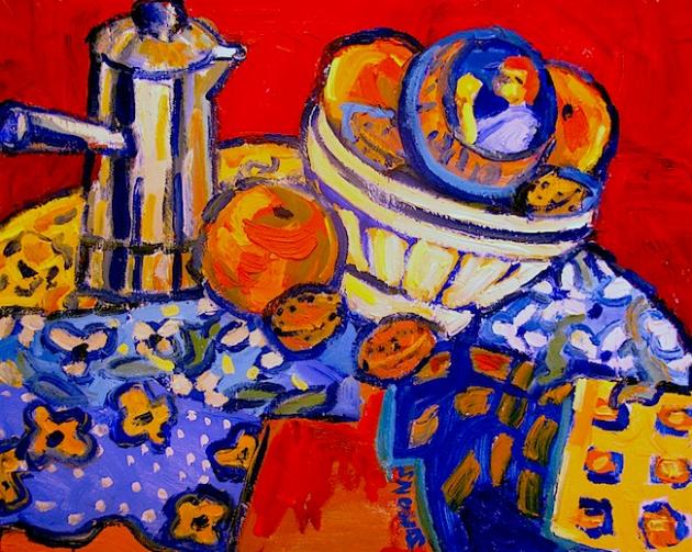 FAUVE STILL, Acrylic / canvas, 24X30"