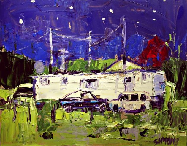 Trailer, acrylic/board, 16X20"