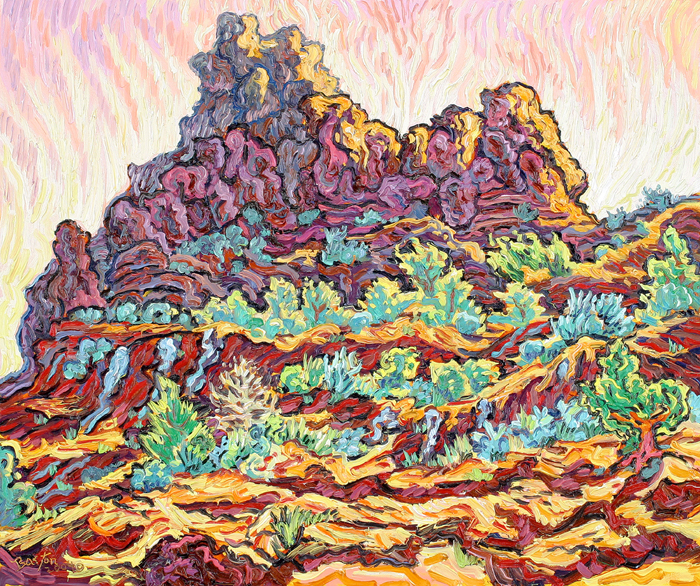 Purple mountain, 24" x 30"