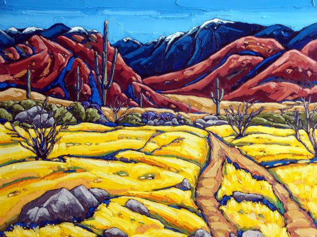 Yellow Fields Catalina Spring, 24 x 30