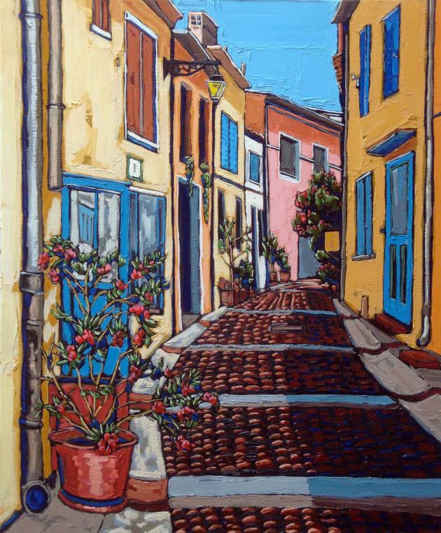 Alleyway at Arles, Oil on Canvas, 20x24