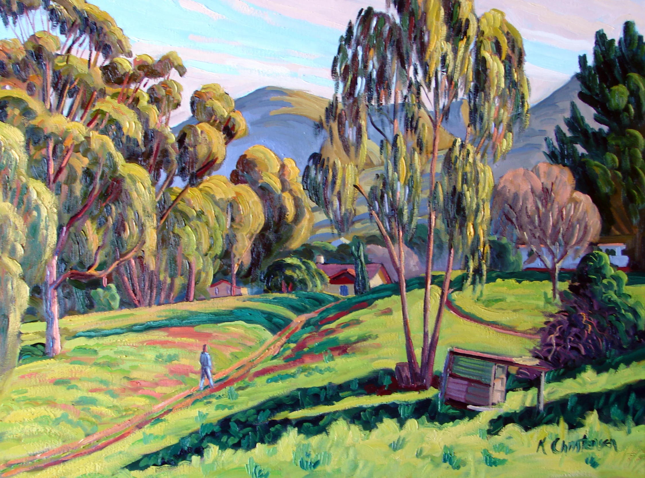 Path Among the Eucalyptus, oil, 30x40