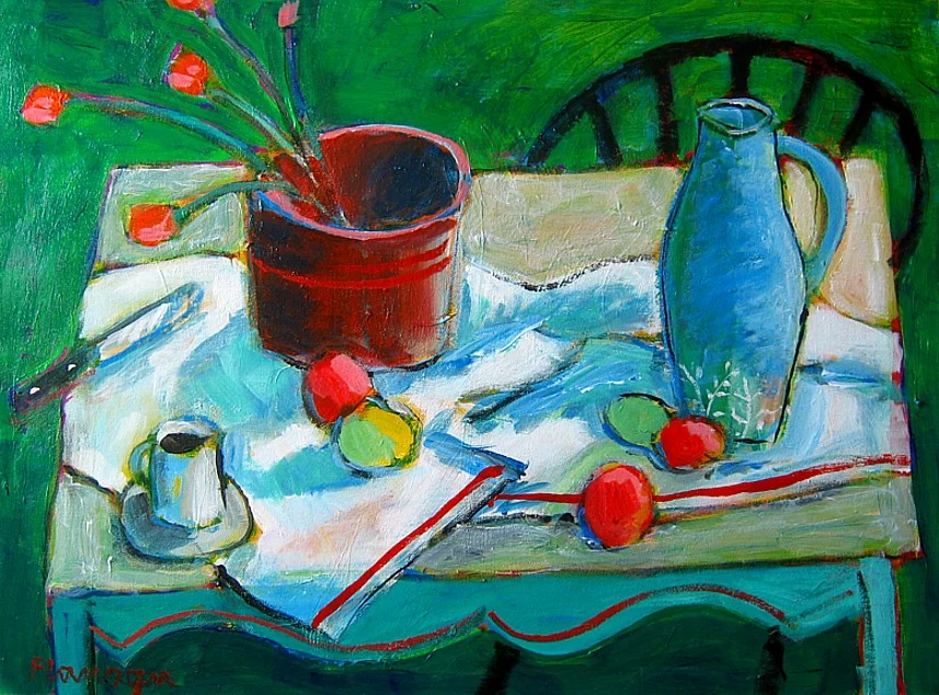 PEINTURE VERT Acrylic/Canvas 30" x 24"