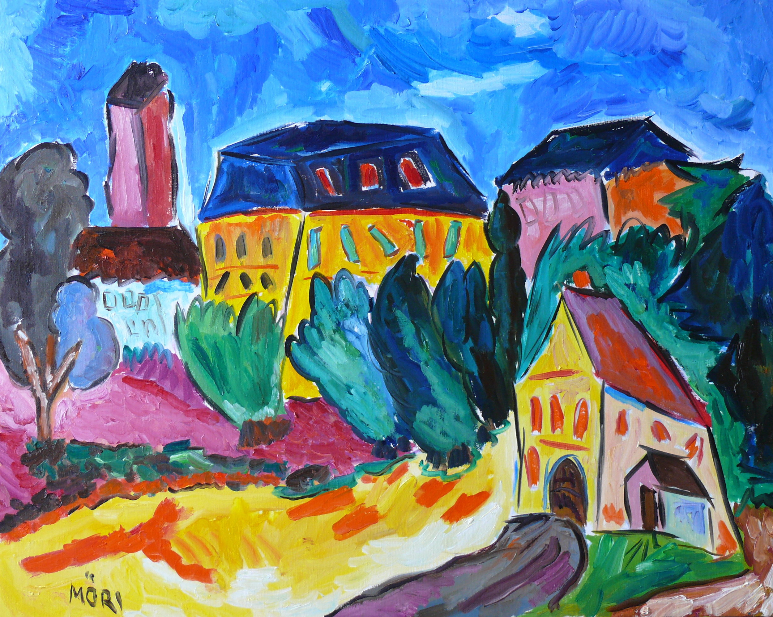 Village en Suisse 36x28
