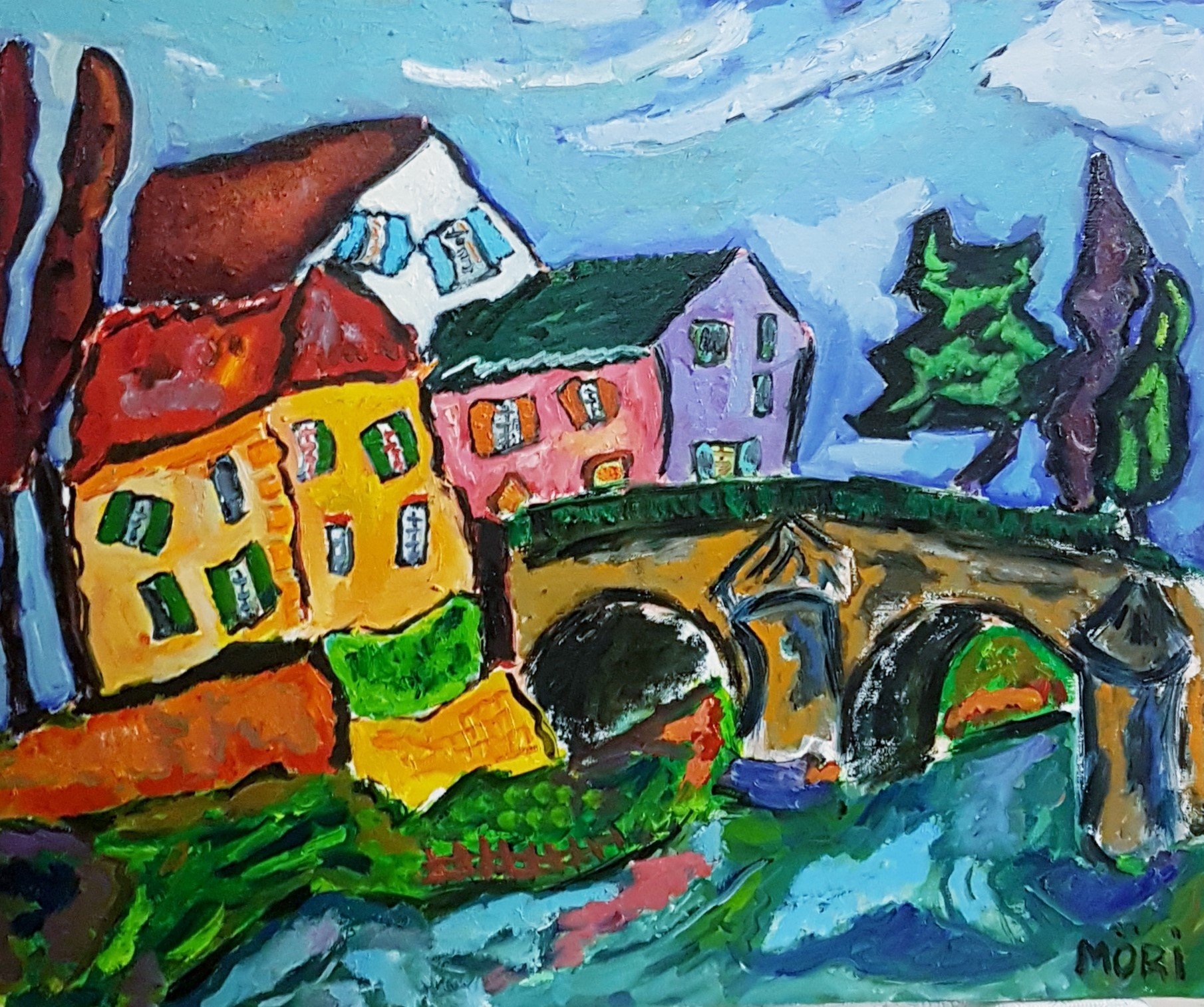 Die Brücke  29x24   (vendu)