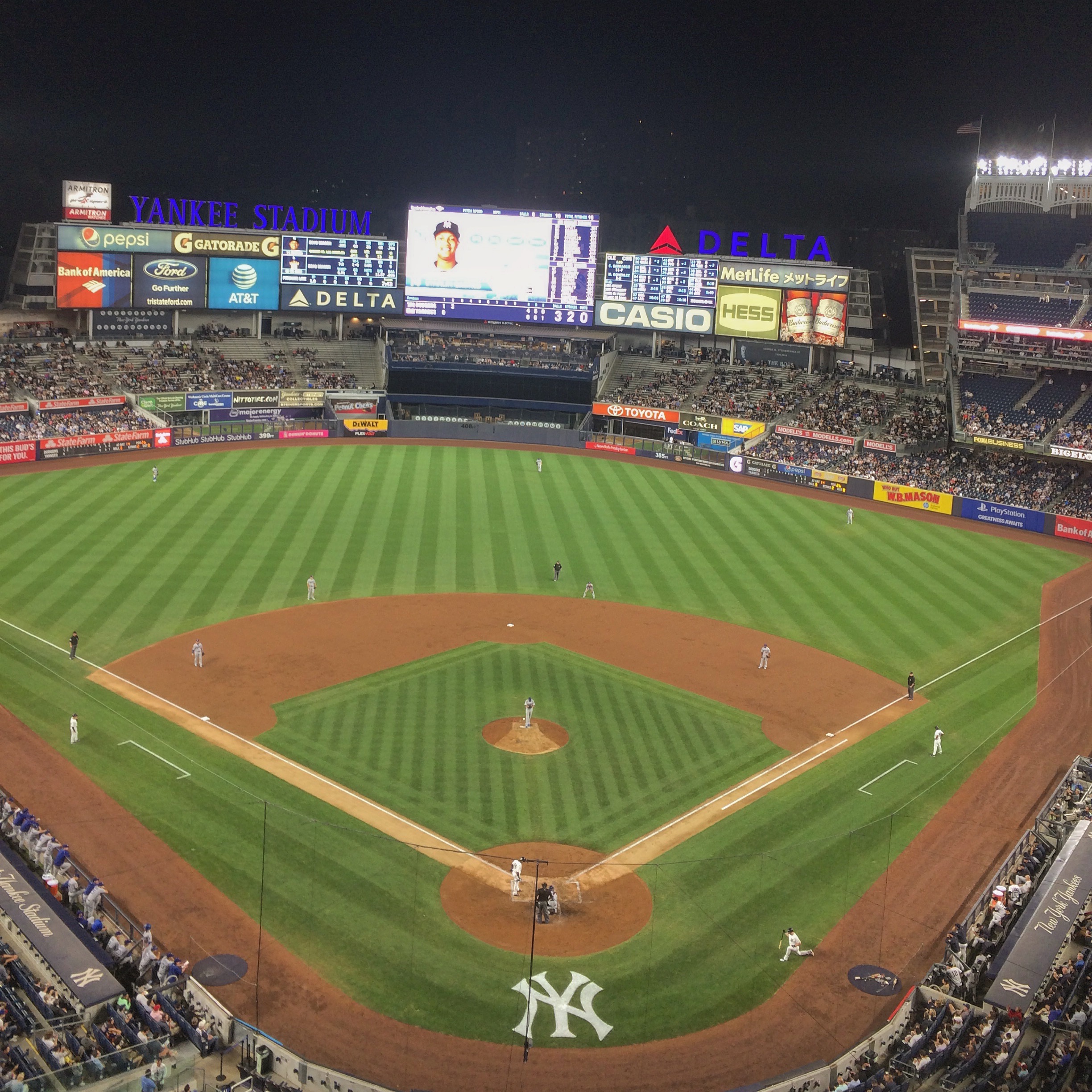 First game at Yankee Stadium. They lost. 