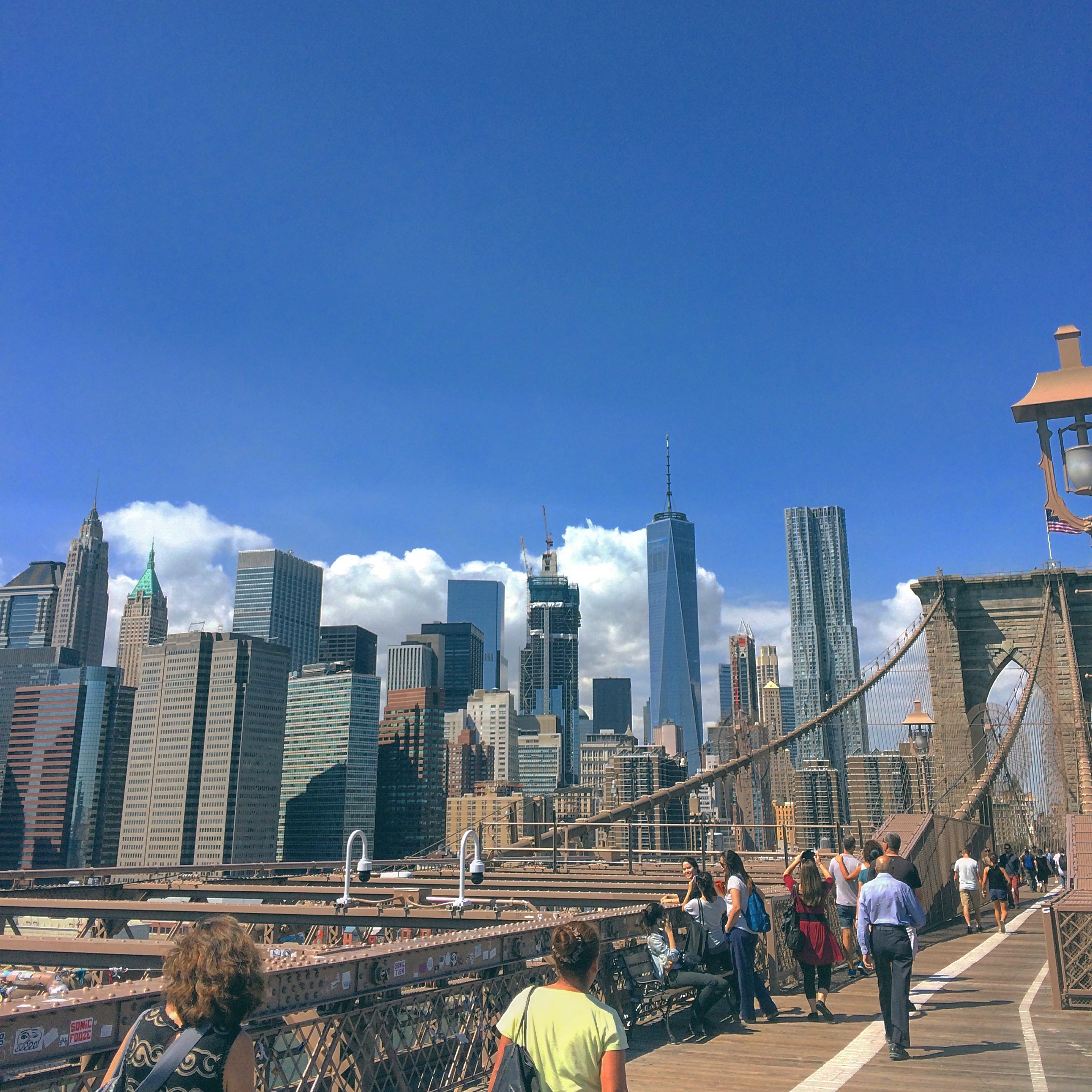  Brooklyn bridge walking back into Manhattan 