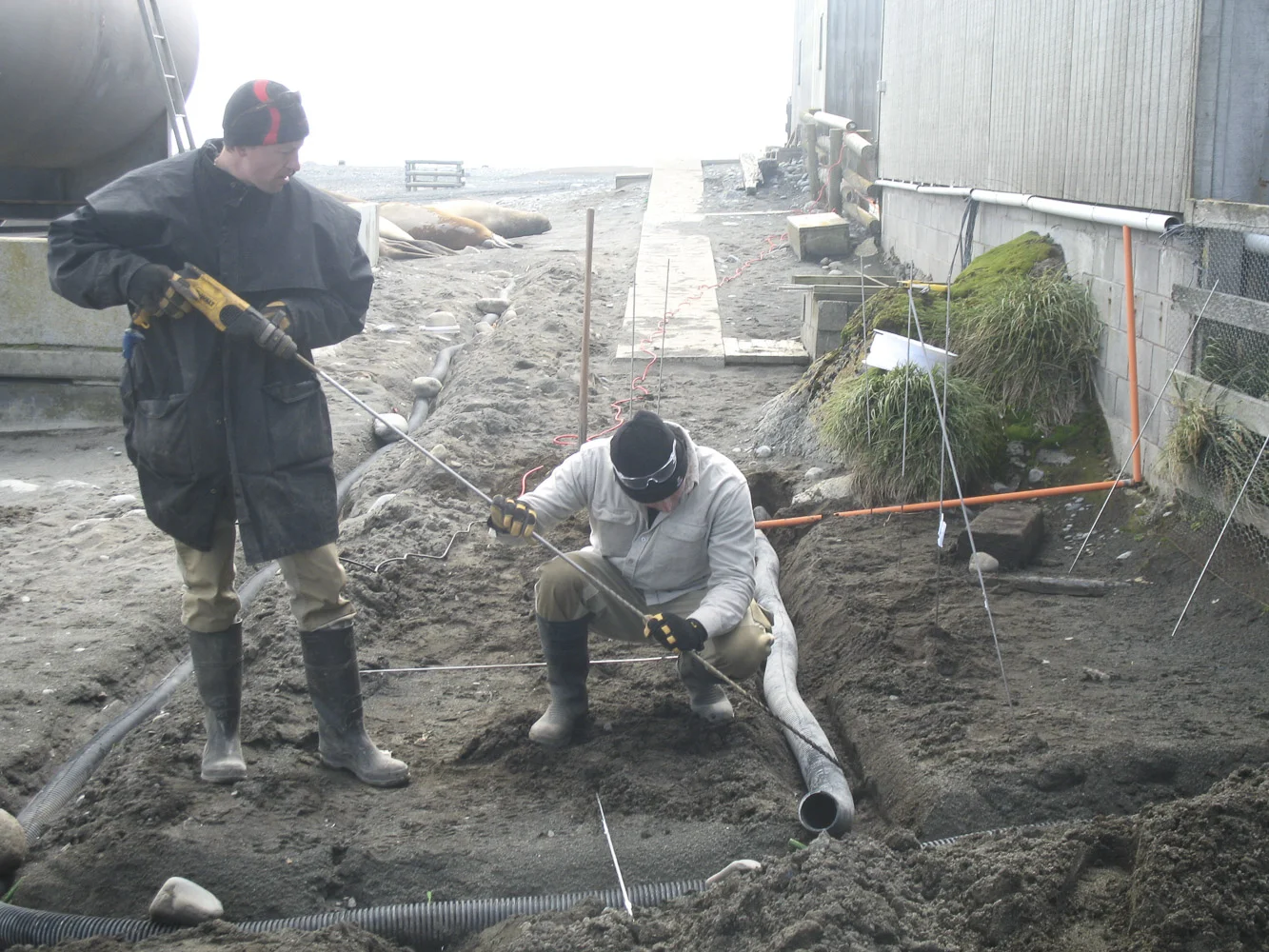 Installation of sparges at the MPH. Photo: Josie van Dorst