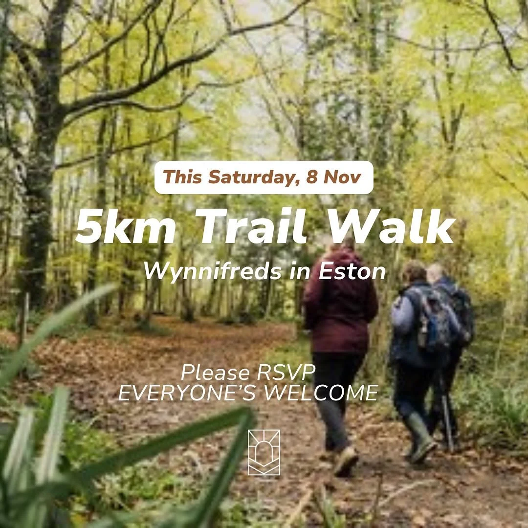 Grab your takkies! 👟 We&rsquo;re hitting the trail together this weekend &mdash; laughs, nature, connection &amp; good company guaranteed. 
Everyone&rsquo;s welcome 🤍

This Saturday, 8 Nov at Wynnifreds, Eston. 

Please meet in Wynnifreds car park 