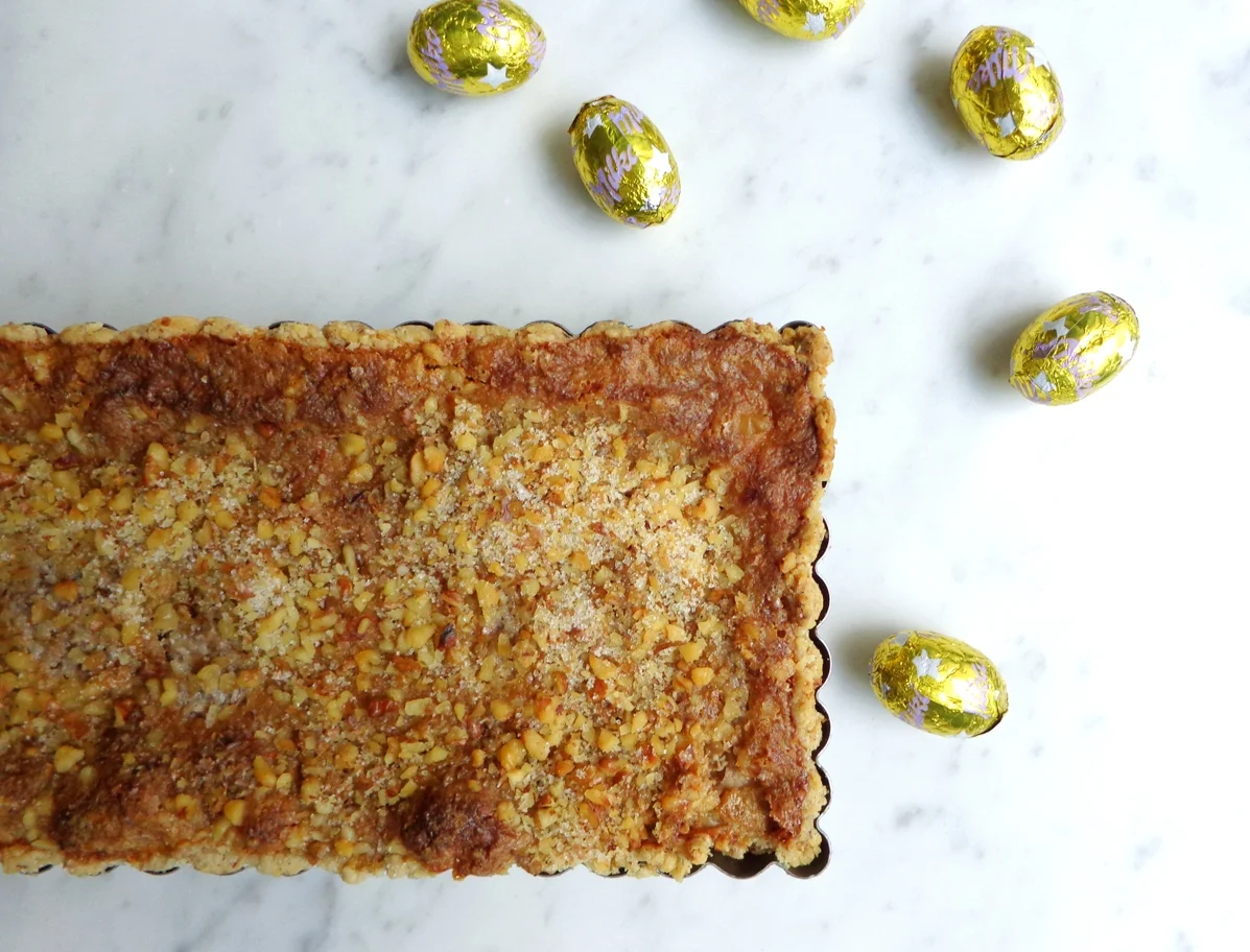pear walnut tart
