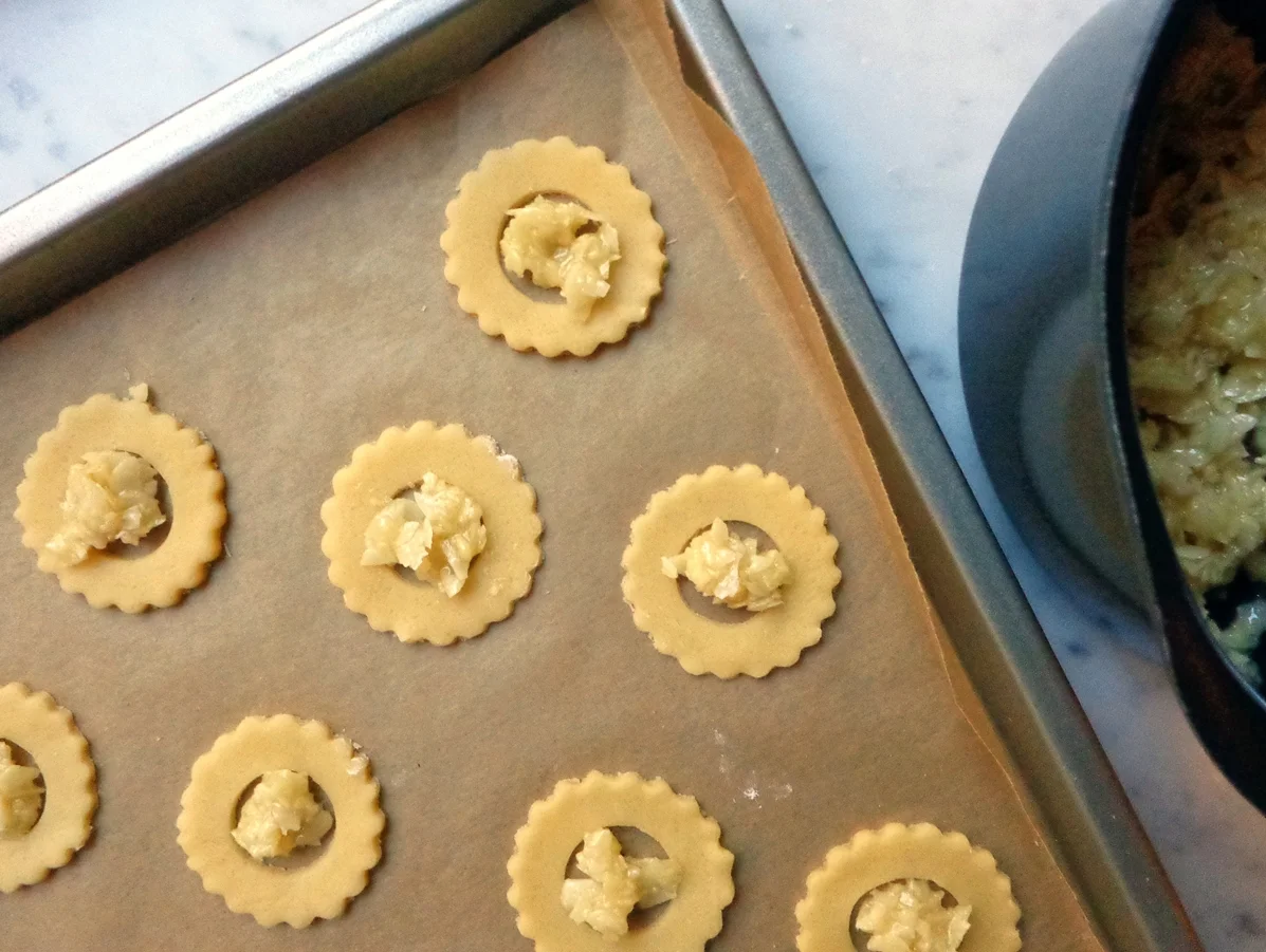 butter coronets w/ almond caramel filling
