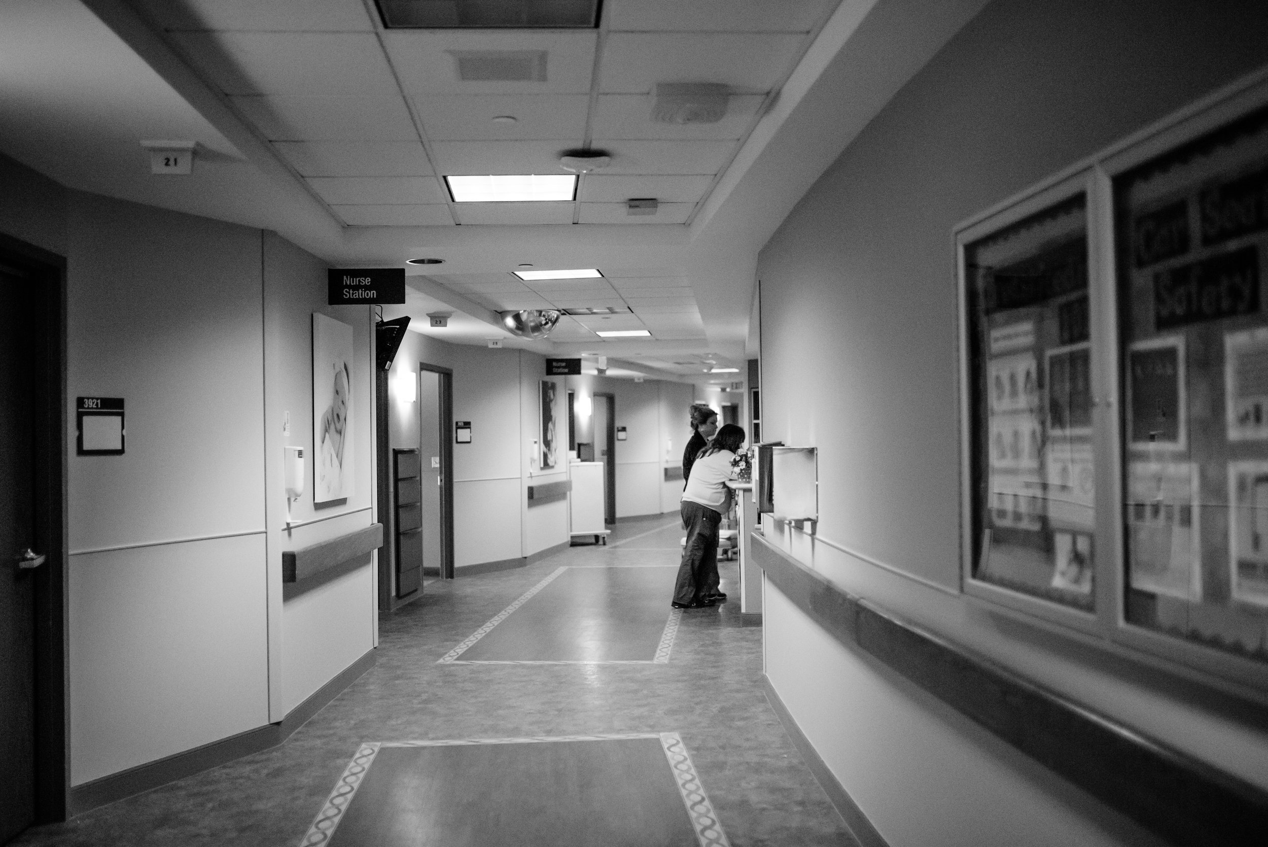 Hallway in labor and delivery ward