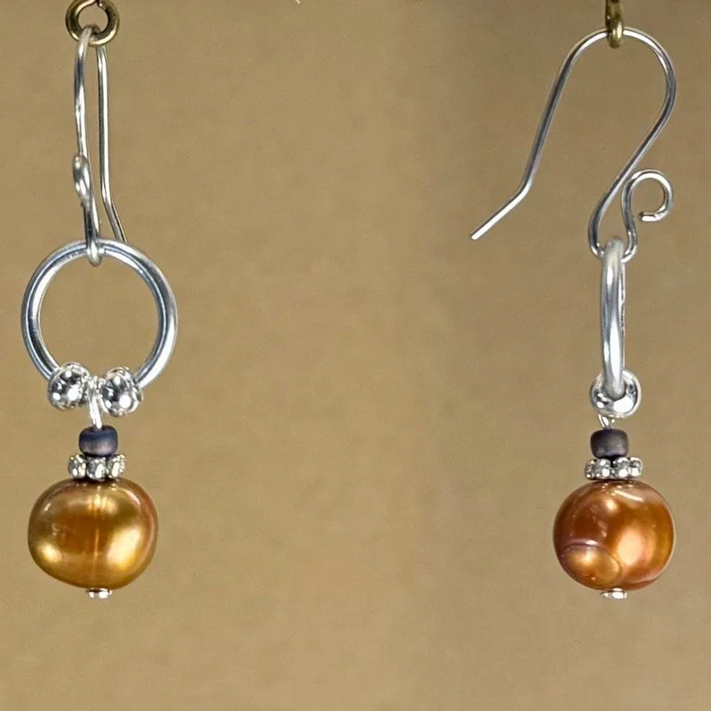 Bronze Freshwater Pearl Dangles