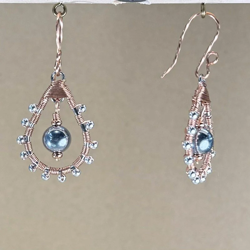 Two-Tone Wire Wrap Dangles