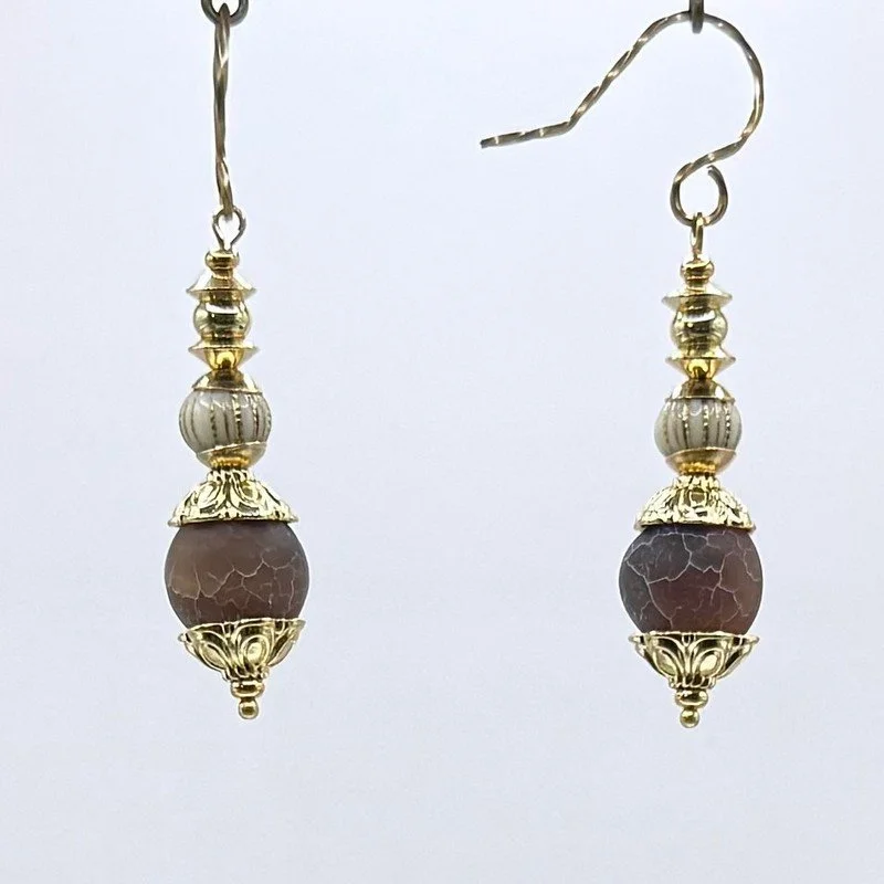 Crackled Glass Dangles