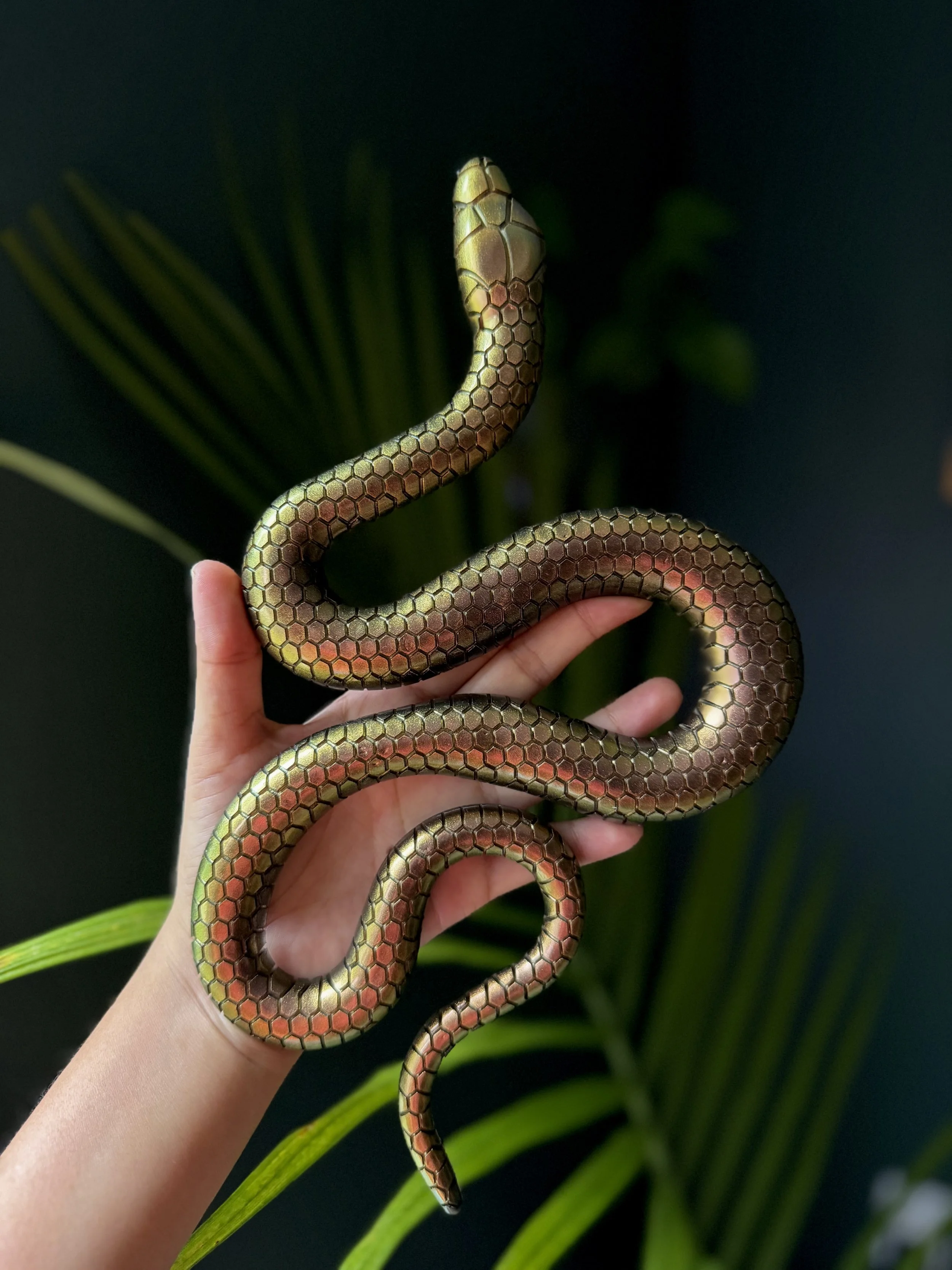 Golden Snake Wall Art