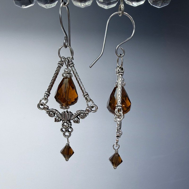 Floral K9/Czech Crystan Chandeliers