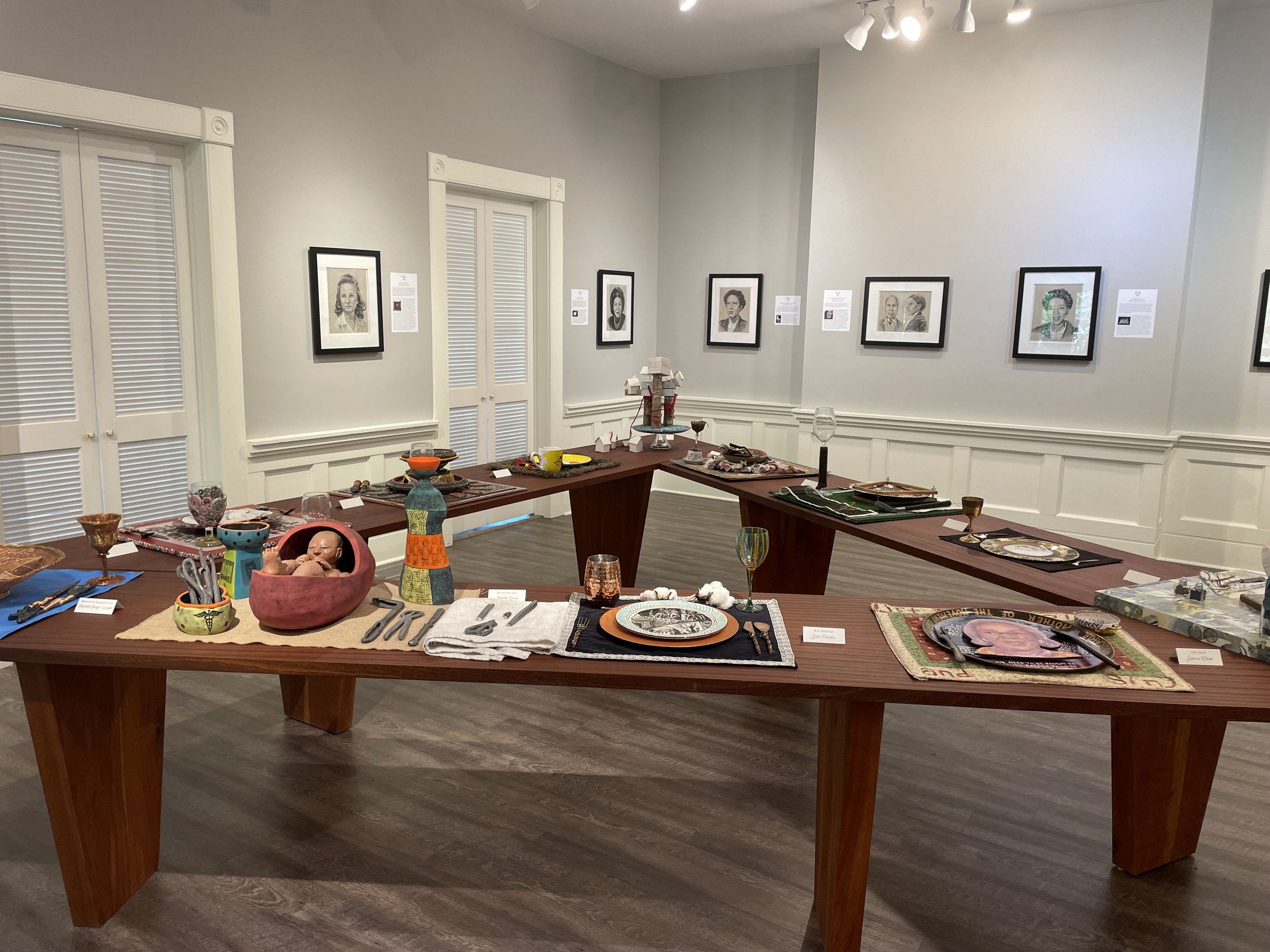 The Supper Table at the Myrtle Beach Gallery of Art just after being on exhibit at the Morris Center for Arts and History