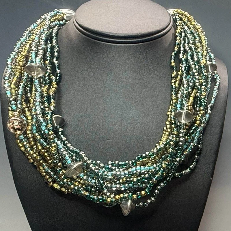15-Strand Half-Gilt Necklace