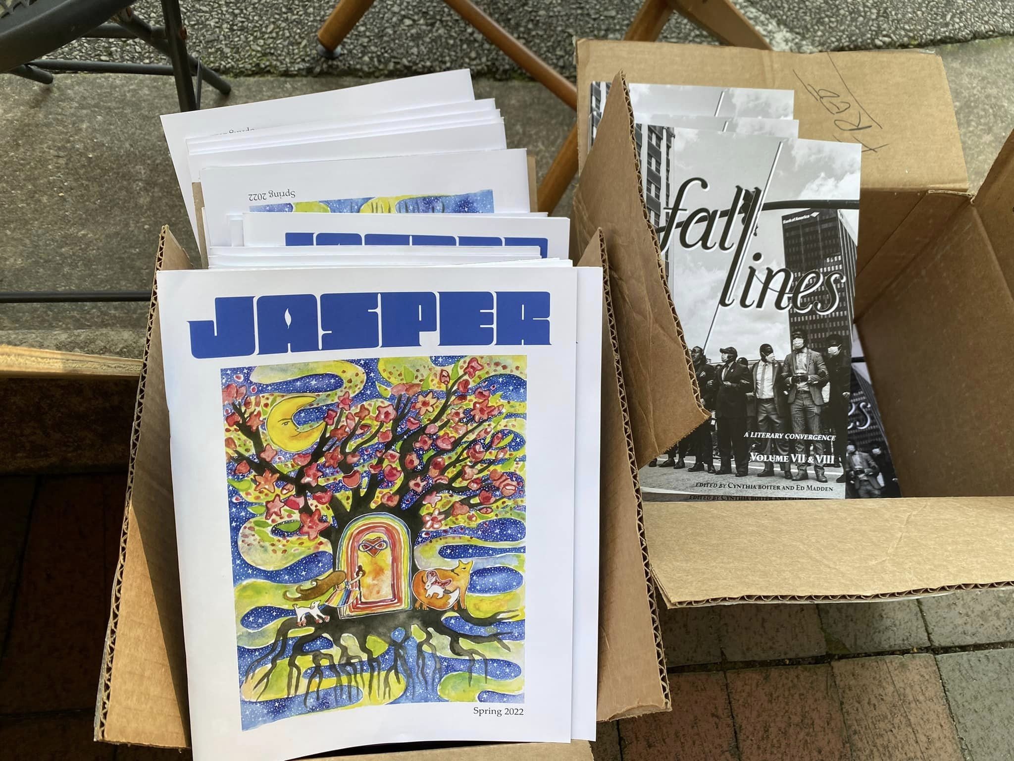 Jasper's Spring 2022 issue and 2021-2020 Issue of Fall Lines