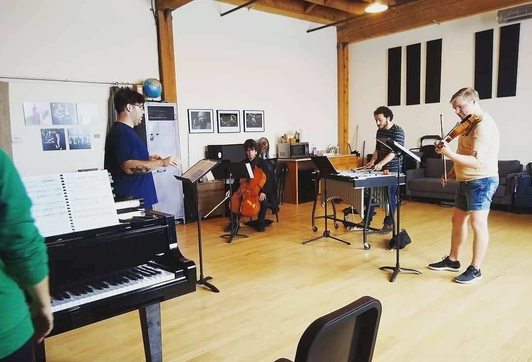 The Sandbox , located at 1806 W. Cuyler Ave . A bright workshop space steps from the train, perfect for rehearsals, recordings, and intimate recitals.