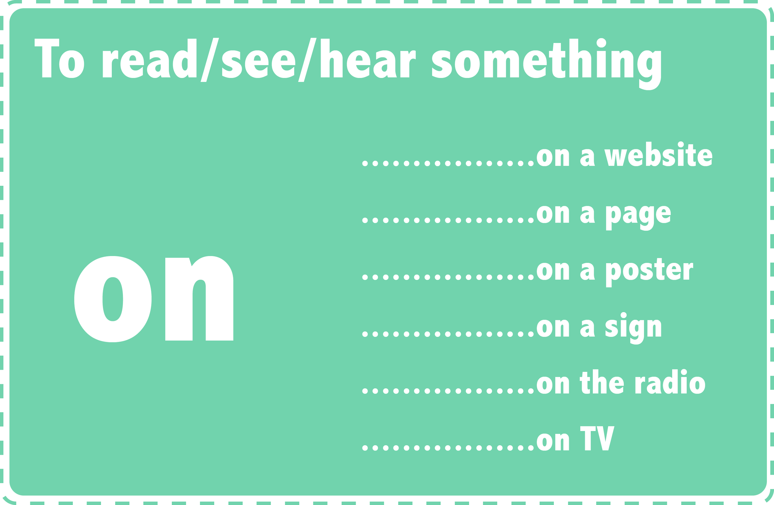 prep info 'on'