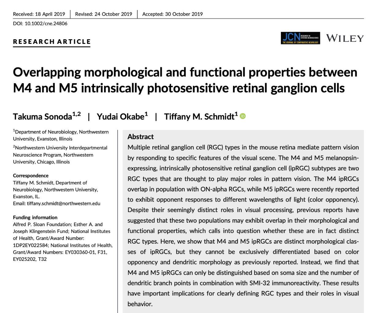 Journal of Comparative Neurology  Systems Neuroscience Journal