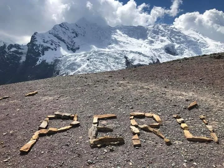 Peru written in stones on Ausangate trek, Sacred Valley.jpeg