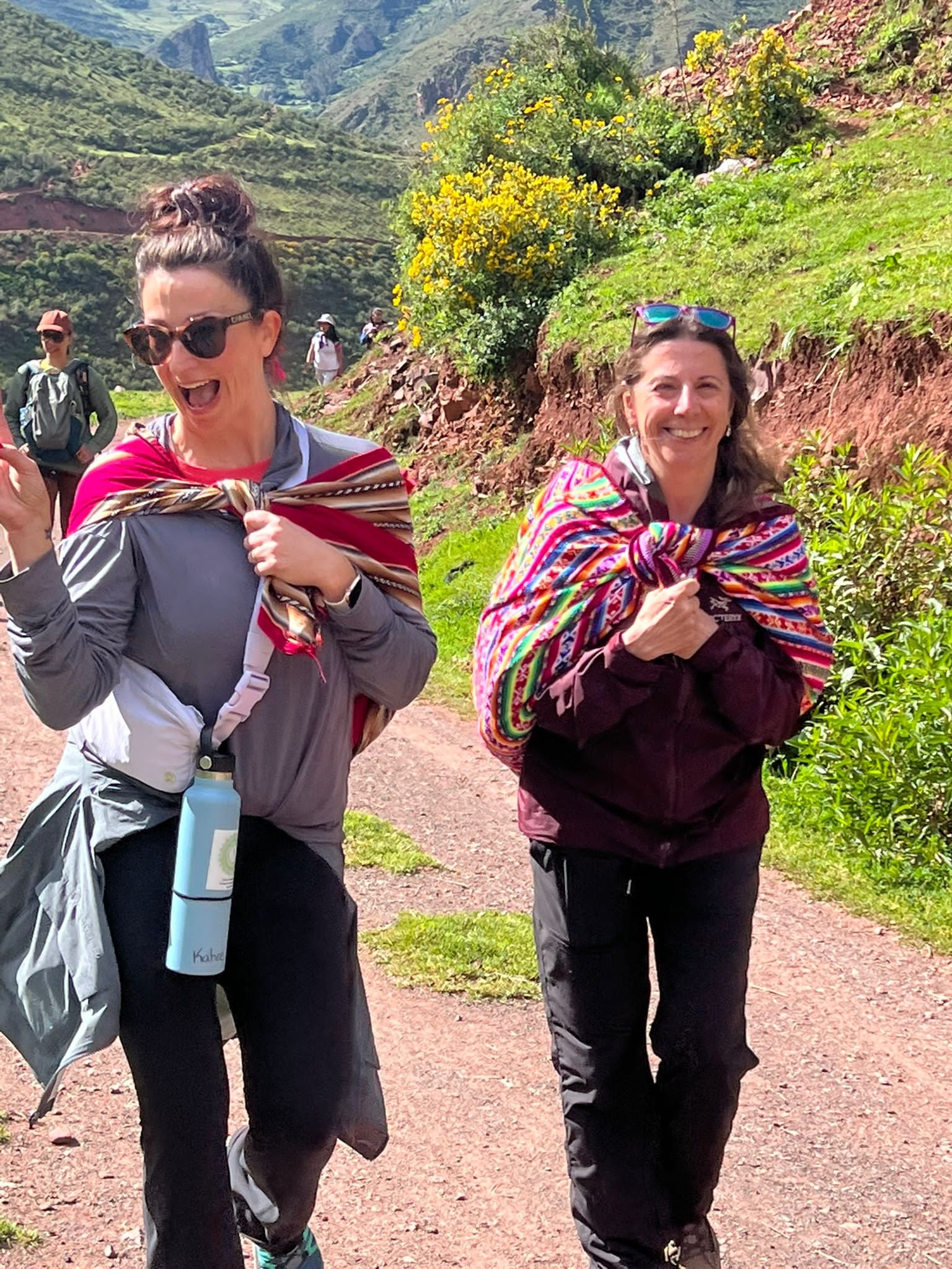 Walking to community visit, Peru.JPG