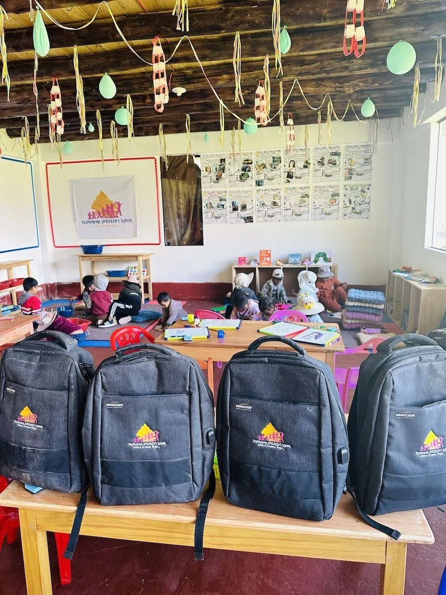 Rucksacks donated to Willoc school, Sacred Valley, Peru.jpeg