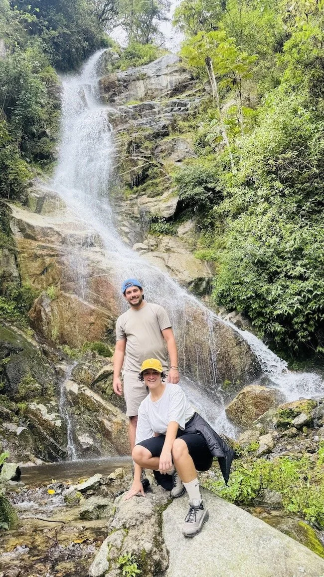 An image of Winya Wayna waterfall on 2 day Inca Trail hike, Peru