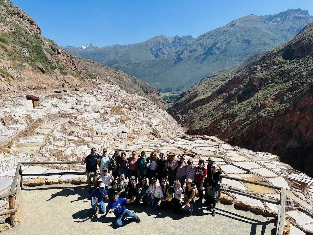 Guided group tour at Maras salt mines, Sacred Valley, Peru.jpeg