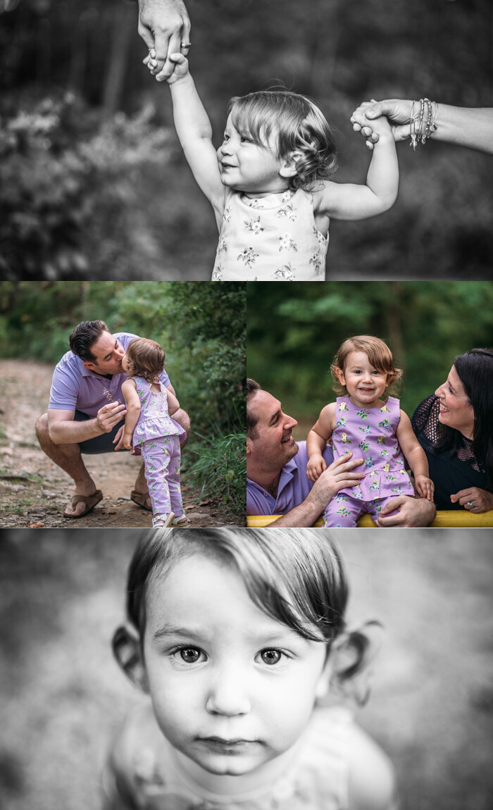 baby milestone session in roanoke virginia at a park