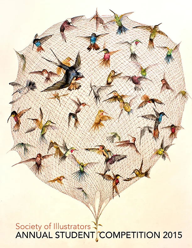 The Swallow and Other Birds | Cover of Society of Illustrators Student Show Annual