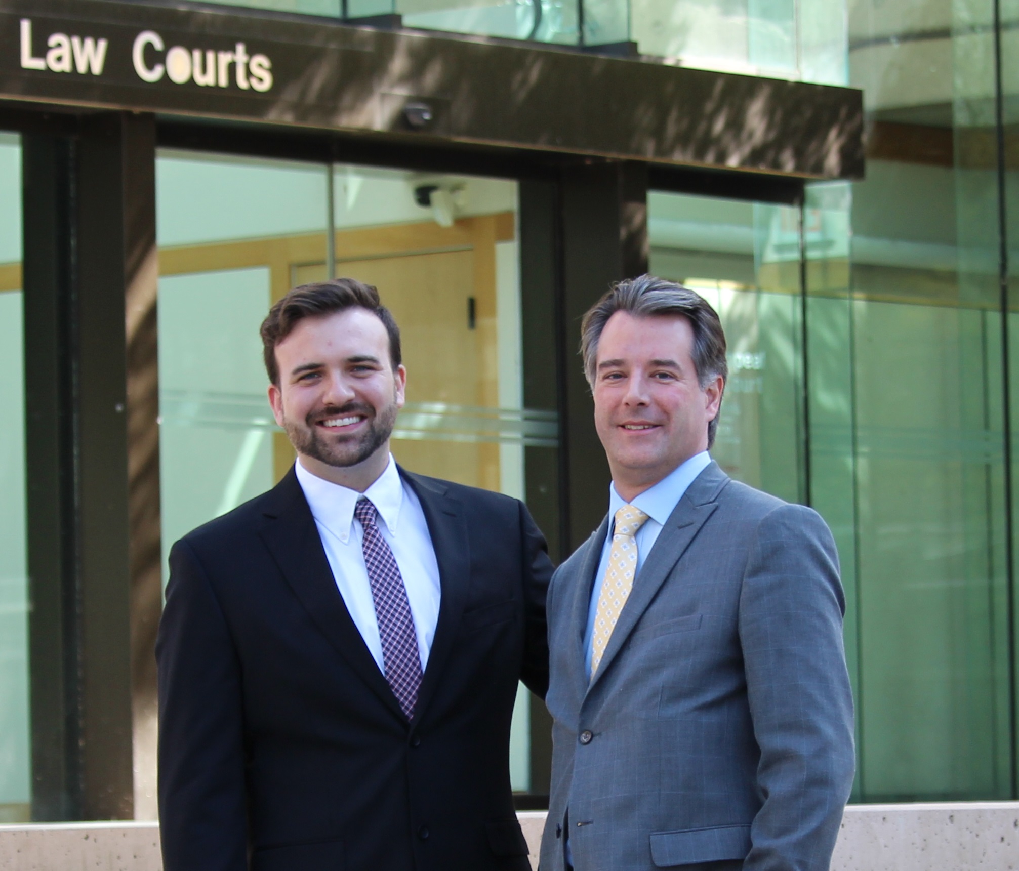 CLF Executive Director Derek Ross with CLF Board VP Shawn Smith at the B.C. Court of Appeal