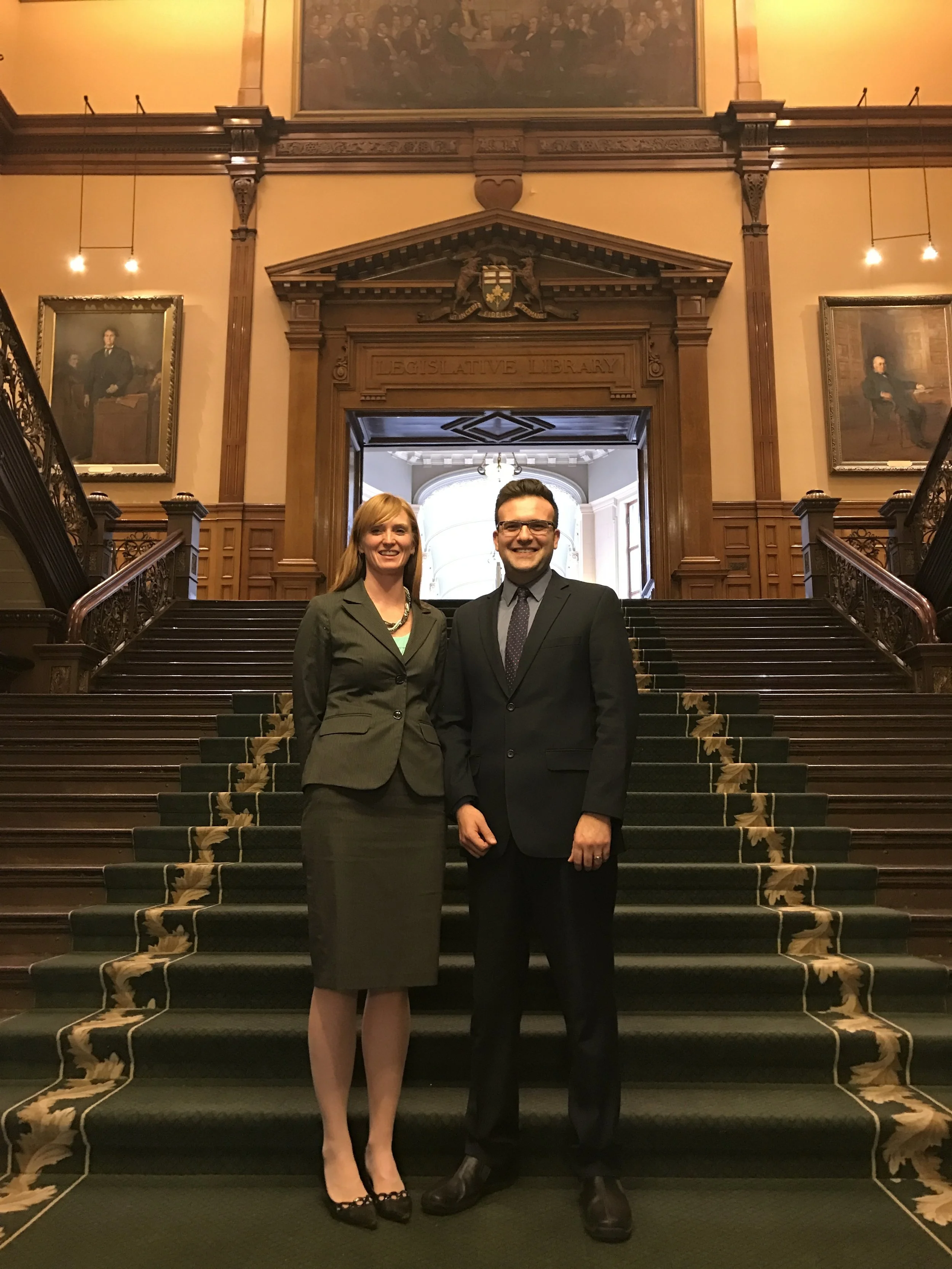 CLF's Deina Warren (Legal Counsel) and Derek Ross (Executive Director & General Counsel) urged the Standing Committee to protect freedom of conscience in Bill 84.