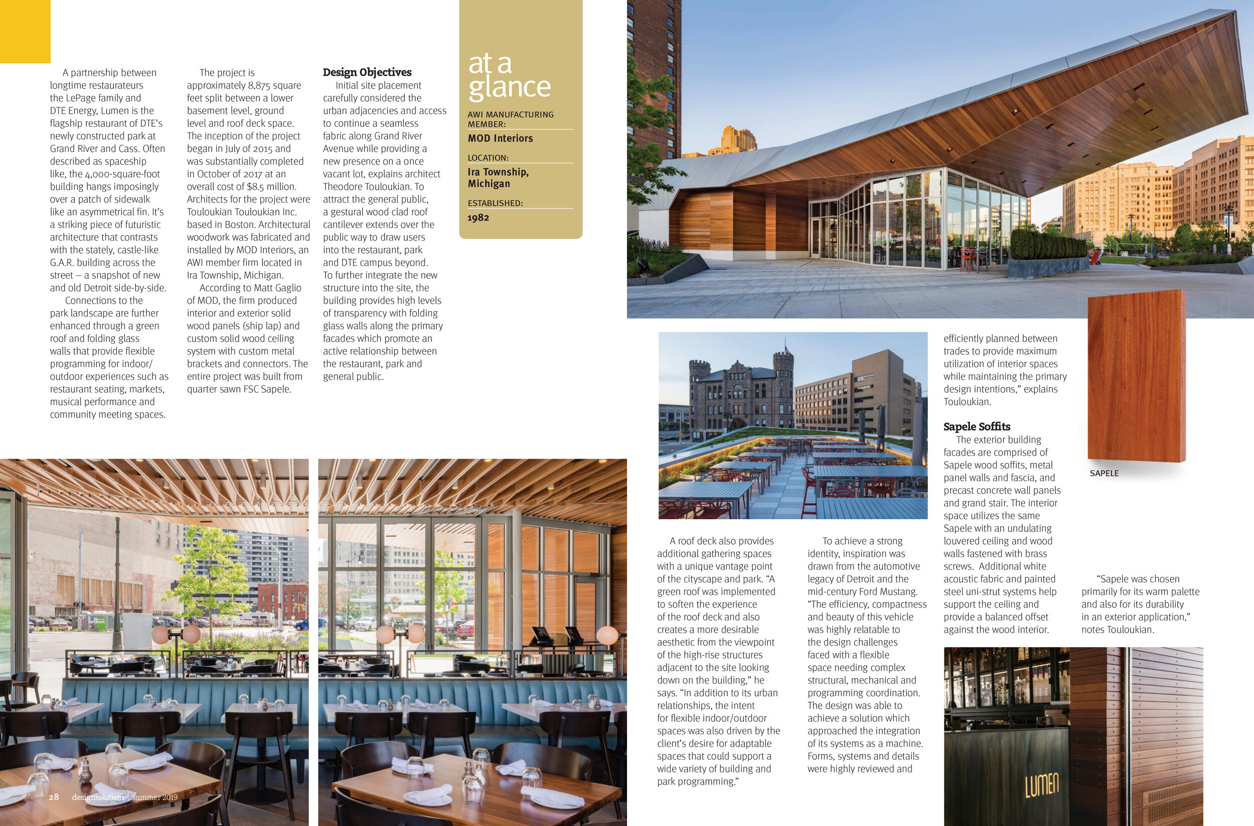 Dam Livlig afskaffe lumen at beacon park is published in architectural woodwork institute  design solutions magazine — Touloukian Touloukian Inc.