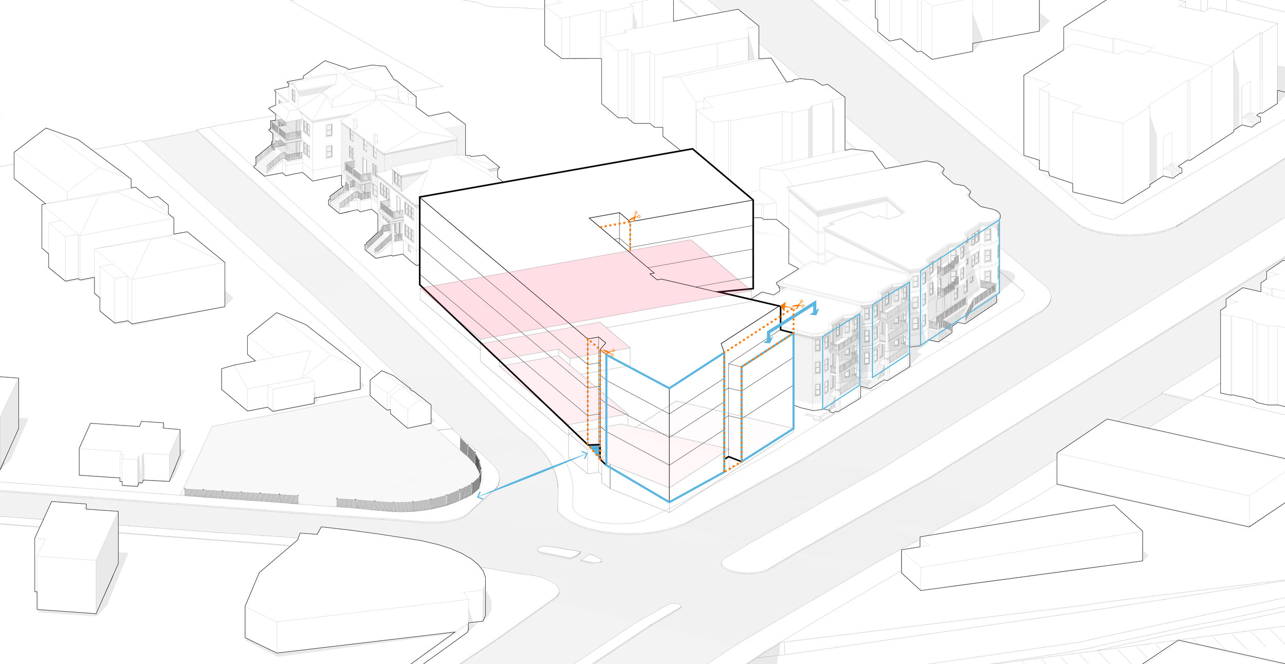  various ground floor elevations cut into ledge 