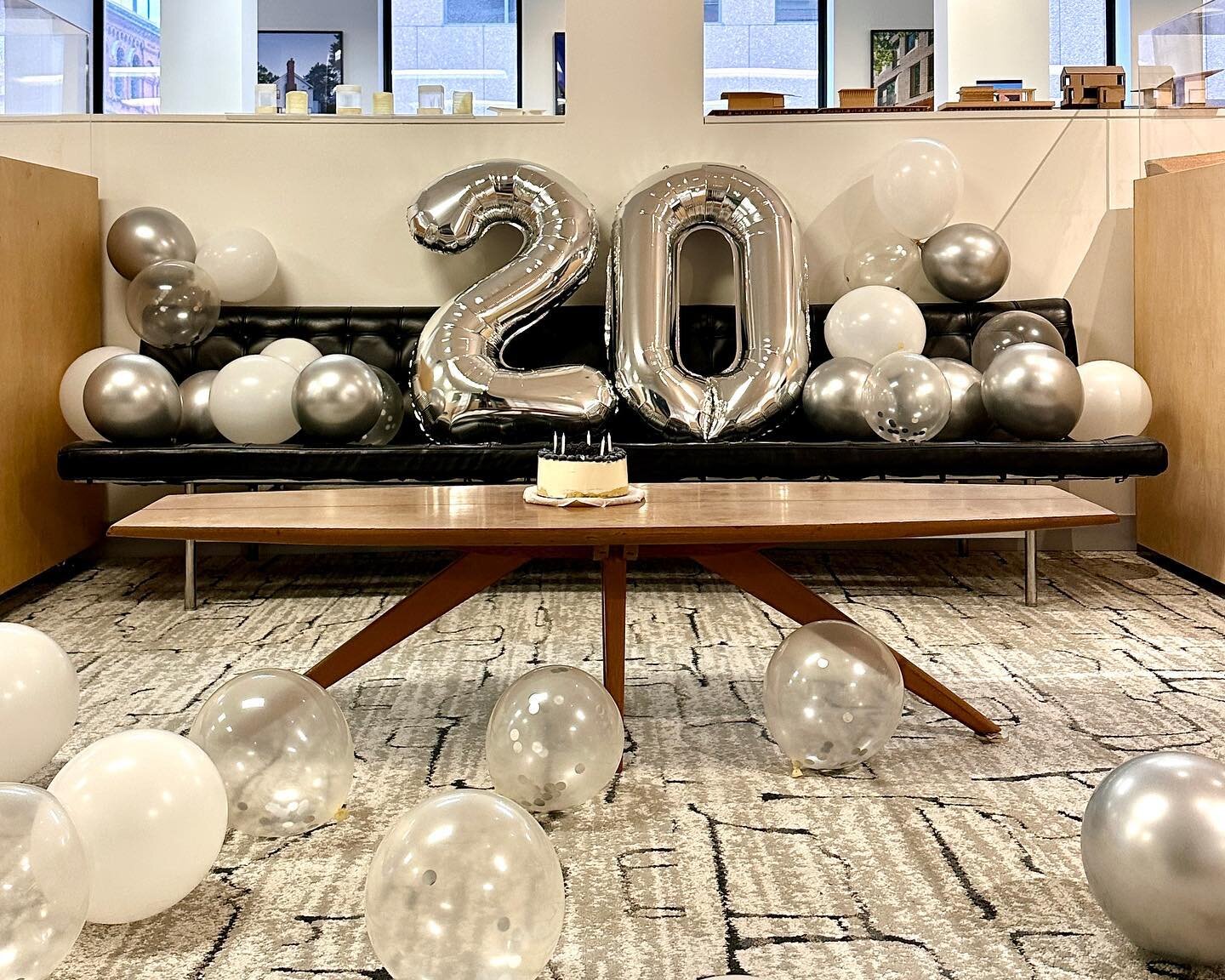 Celebrating 20 amazing years of Touloukian Touloukian Inc! The TT team surprised Ted with some well-deserved balloons and cheesecake to mark the milestone. Wishing everyone a happy Thanksgiving!
