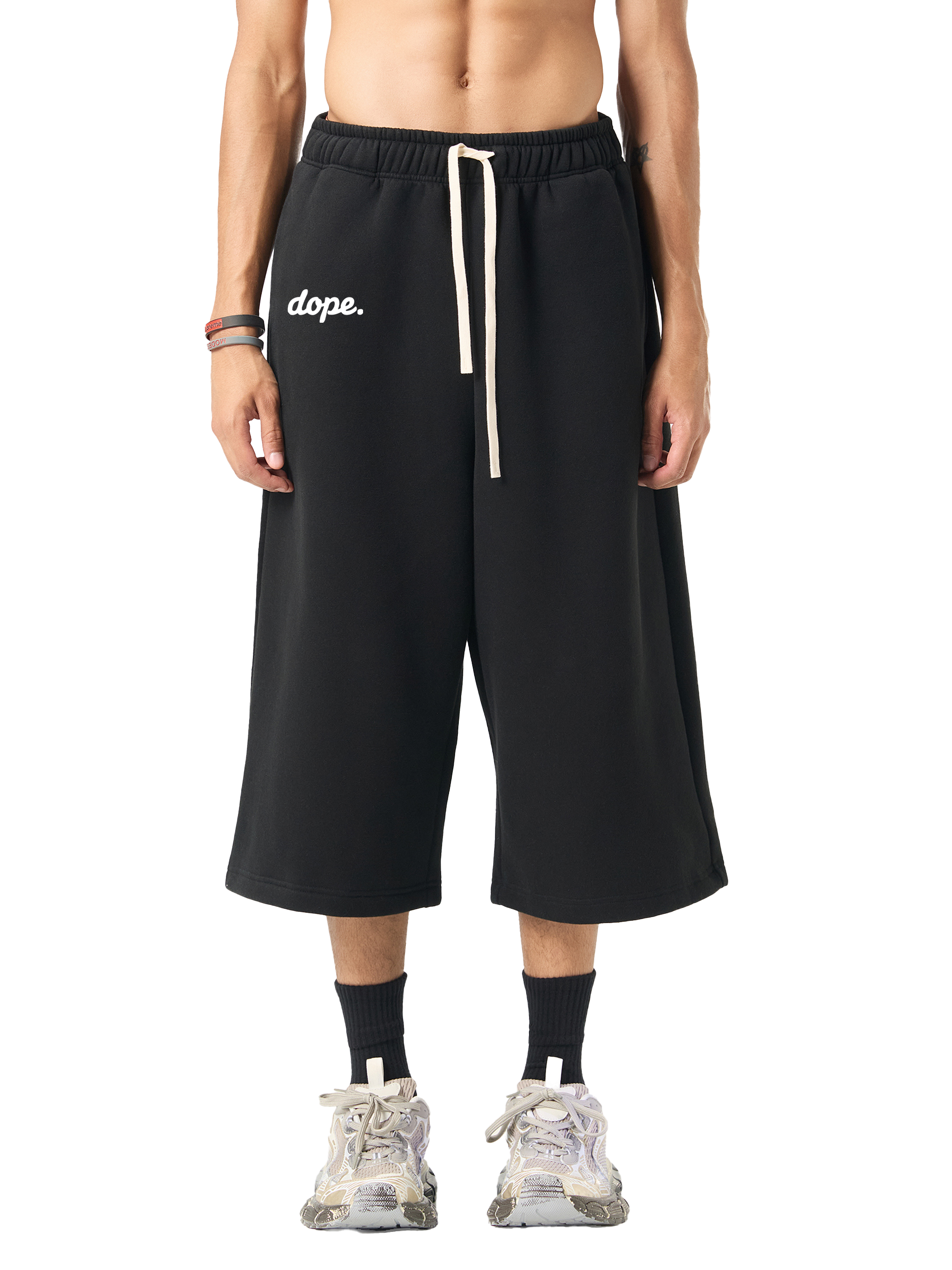 Relaxed Drawstring Three-quarter Sweatpants-mockups-5.png