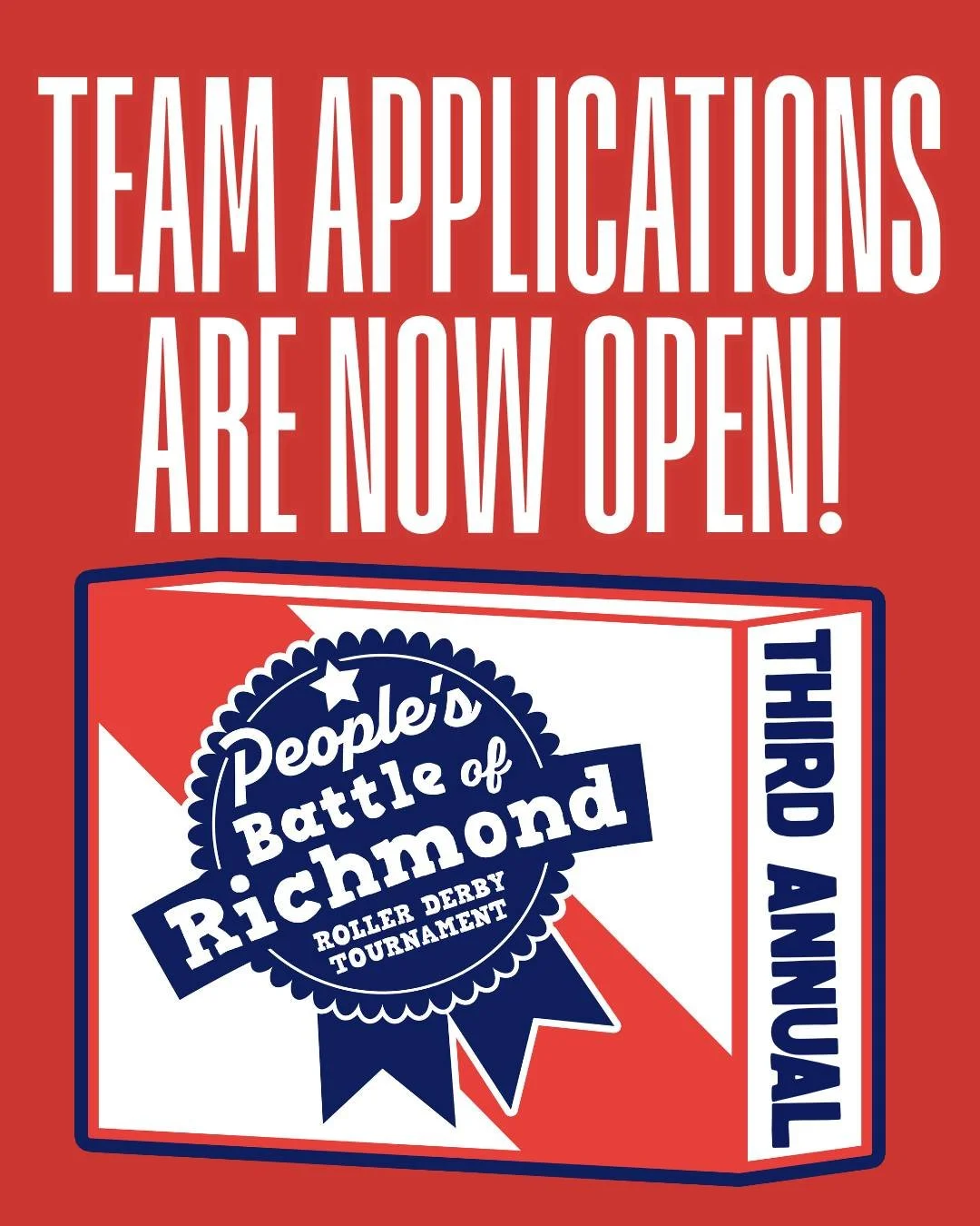🚨Applications for the People's Battle of Richmond are LIVE!🚨

Join us in Richmond VA, October 11-12th, 2025!

We're looking for competitive roller derby teams primarily in North America-South, but are open to A/B matchups and collective teams from 