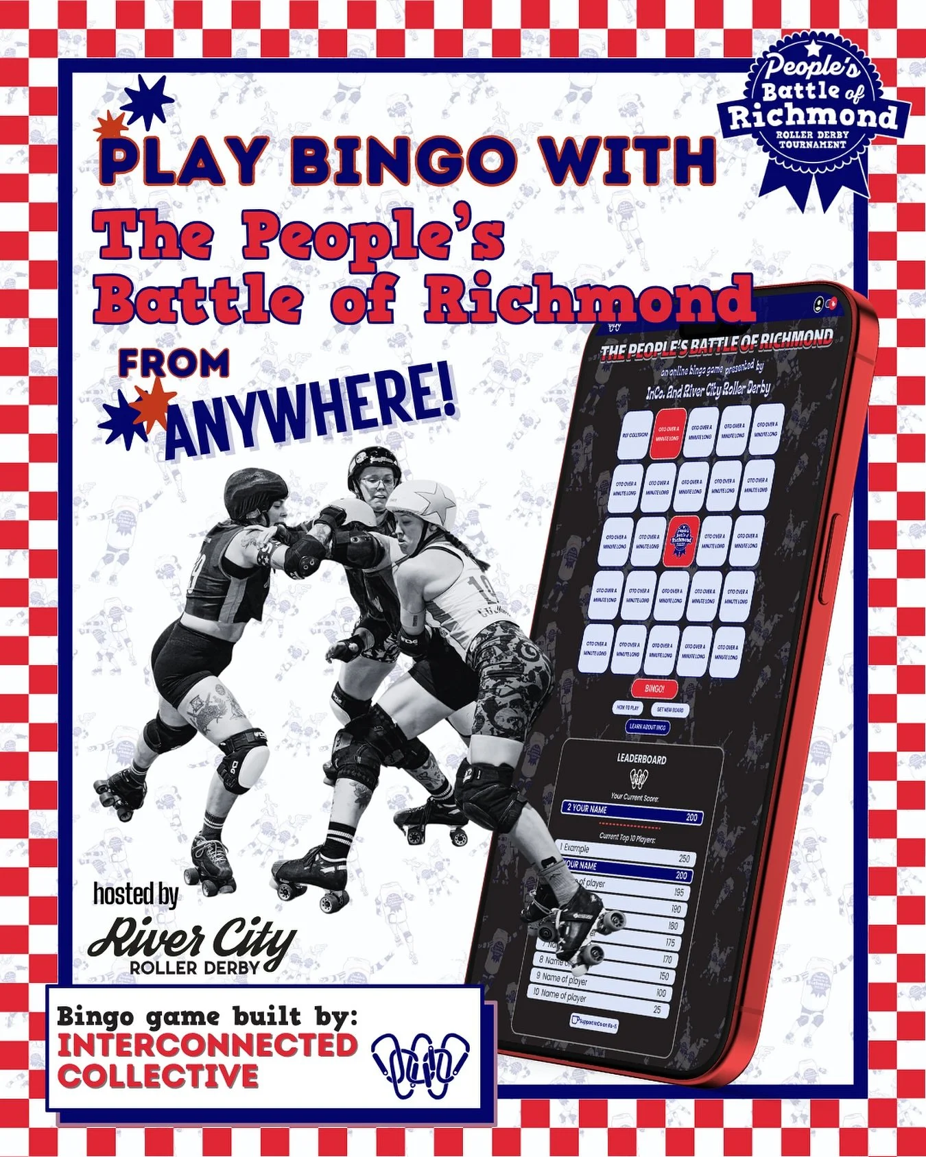 Join us for the first ever virtual PBR Bingo game! Log your winning bingos on the leaderboard and be entered to win a gift card from @bingobeerco 🎁 (must be present to win). Show your winning board at the raffle table for a ✨FREE BUTTON✨ (while supp