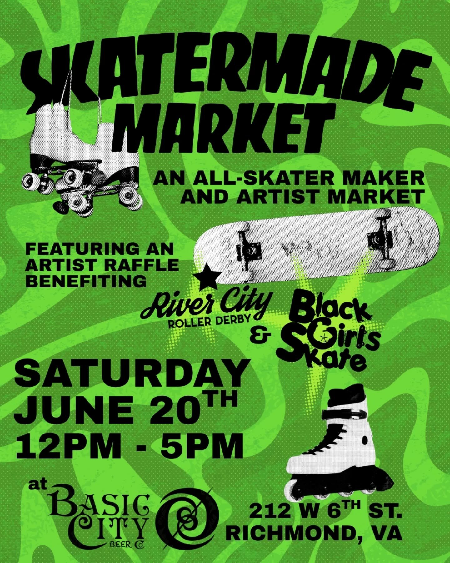 River City is hosting an art market featuring ALL skater makers! Join us Saturday, June 20th at Basic City Beer Co. to shop and celebrate ahead of Go Skate Day. 🛹🛼

🔗 Link for vendor application in bio - we can&rsquo;t wait to showcase our local s