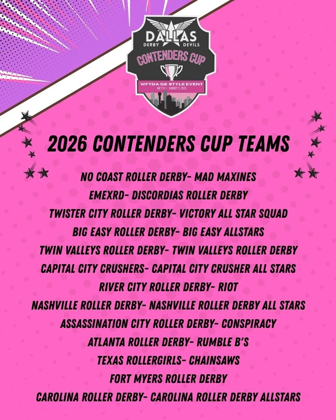 Congratulations to the Riots for being invited to this tournament!
Be on the lookout for upcoming fundraisers to help the Riots get to Dallas!